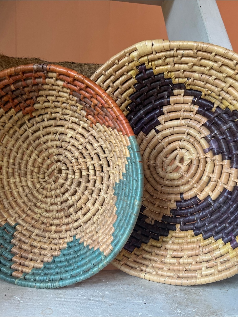 Handwoven Southwestern Coiled Tribal Baskets